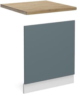 Vaatwasserfrontpaneel met Werkblad 60 cm Blauw-grijs/Wit - Naadloze Keukenintegratie — thumbnail 1
