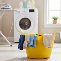 Excellent Houseware Flexibele wasmand - geel - 30 liter - kunststof - 54 x 37 cm - met handvatten — thumbnail 4