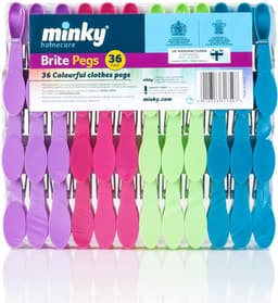 Kledingknijpers - Waslijnknijpers - Kleding Drogen - Roestvrije Veren - 36 Stuks - Multicolor — thumbnail 1