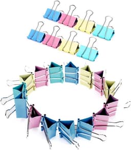 60 Gekleurde Metalen Binderclips Mini Formaat voor Kantoor, School en Thuis — thumbnail 4