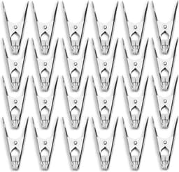 48x RVS Wasknijpers met Sterke Grip - Roestvrijstaal, Weerbestendig voor Droogrek of Clips — thumbnail 2