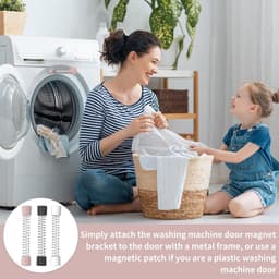 Deur houder voor voorladers - Magneet steun, 6 magnetische platen, eenvoudig te installeren, deur open houden, wasmachine accessoire. — thumbnail 4