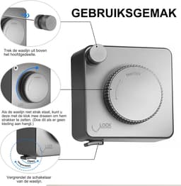 Uitschuifbare wandwaslijn - gemaakt van roestvrij staal, zakt niet door - 4,8 meter verstelbaar - geschikt voor binnen- en buitengebruik - wit — thumbnail 4