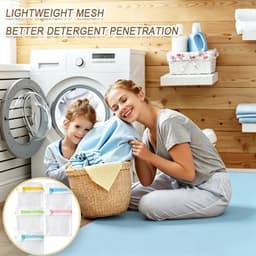 5 Stks Waspod Anti-Plakken Tas Kleine Mesh Waszakken Duurzaam Polyester Opslag Waszak voor Geurende Kralen voor Delicaten Mini Duurzame Wasmachine Opvouwbare Bescherm Delicate Kleding — thumbnail 5