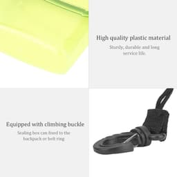Boot Dry Bags, Waterdichte Telefoon Pouch, Plastic Transparante Onderwater Kajak Afdichting Doos met Touw Haak voor Surfen Kano Kajak (transparant geel) — thumbnail 5