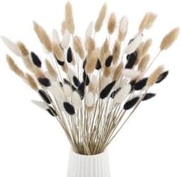 100 Bunny Tail Dried Flowers Bouquet 42cm Artificial Pampas Grass — thumbnail 1