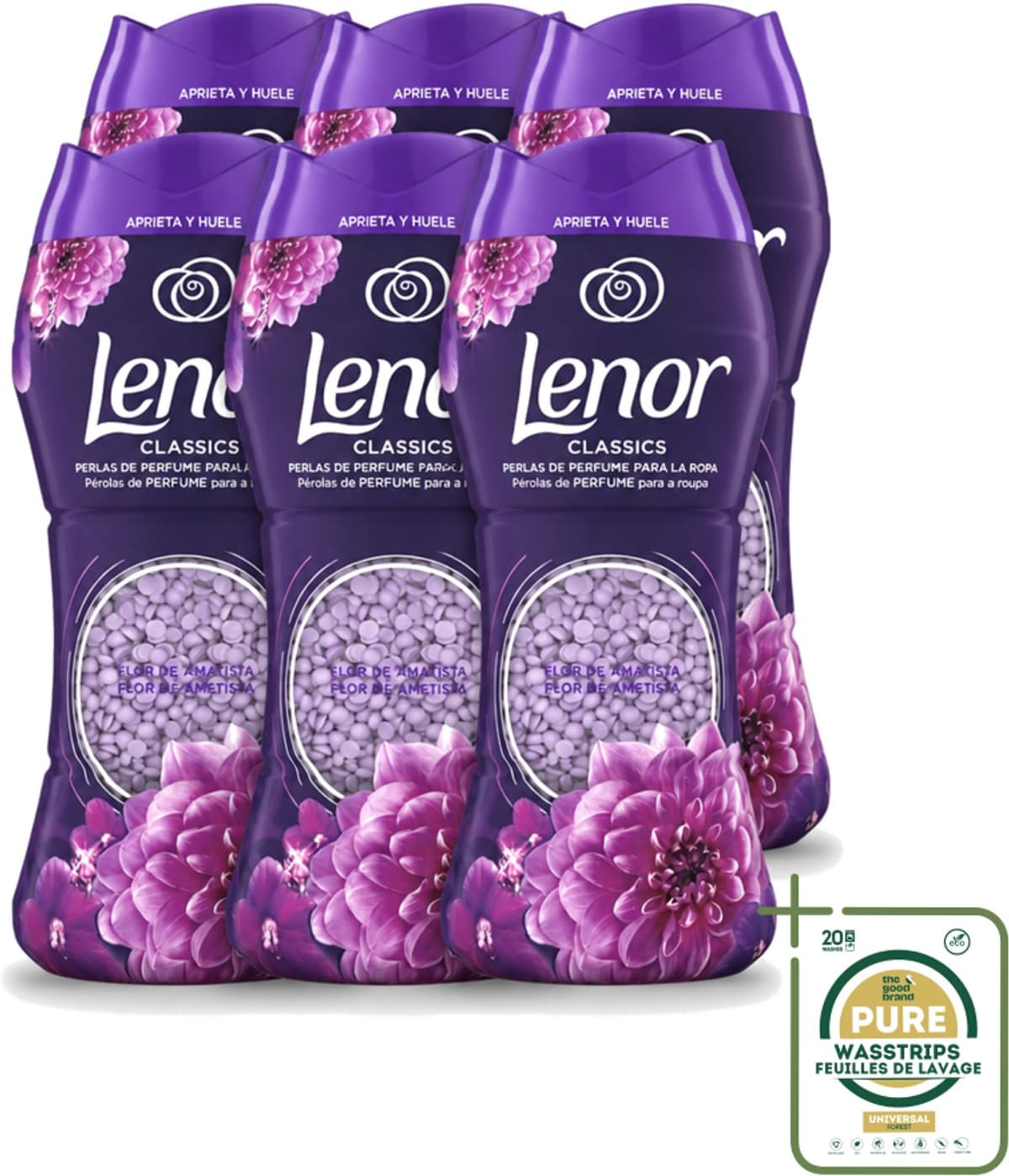 6 x Lenor Unstoppables – Geurbooster – Amethyst – 210 g - Wasstrips - Geurbooster Was - Wasgeur - Wasgeur Intens - Wasgeur Langdurig - Wasgeur Amethyst — afbeelding 1