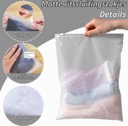 Herbruikbare Ritssluiting Zakken - Transparant - 5 Maten - Waterdichte Opbergzakken - Voor Kleding en Accessoires — thumbnail 4