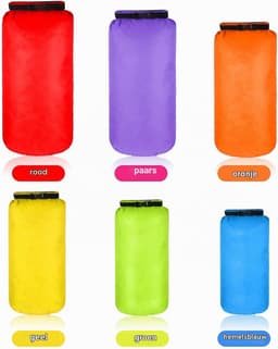 6 stuks waterdichte rugzak nautische peddel waterdichte tas met verstelbare schouderbanden, 20 l 15 l 10 l 8 l 5 l 3 l Dry Bag voor kajakken, boot, kano, camping, zwembad — thumbnail 2