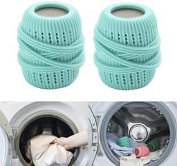 3-stuks Wasballen voor de wasmachine - Vloeibare vlekverwijderaarballen - Vlekverwijderende en reinigende ballen - Verwijdert dierenharen - 4,5*4,5*7 cm - Geschikt voor gebruik in de wasmachine met wasverzachter en andere vloeistoffen - Groen — thumbnail 4