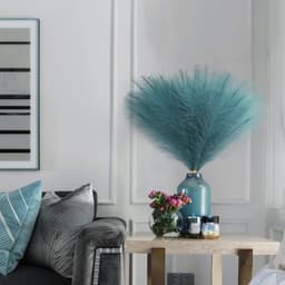 Gedroogde bloemen, bohemien-decoratie voor bruiloft en woonkamer, blauw — thumbnail 4