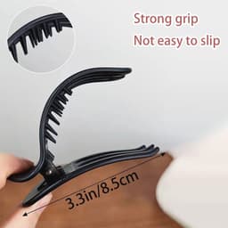 Franse Platte Haarspeldjes 4 stuks - Gebogen Klauw Clips voor Vrouwen - Sterke Hold en Geen Slip Grip - Haarklemmen voor Volume en Styling — thumbnail 3