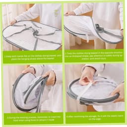 2-lagige Kruiddroogrek – 23,6 inch Diameter, Hangend & Opvouwbaar, Anti-vliegen met Rits, Ademende Windbestendige Gaas voor Fruit, Hydroponische Bloemen & Kleding — thumbnail 2