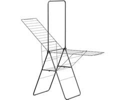 Wasrek - Droogrek Inklapbaar - 28 meter drooglengte - Zwart – Bodo