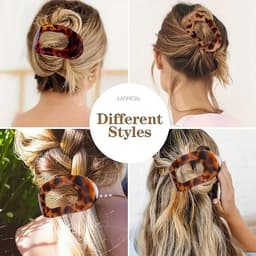 Set van 4 Grote Platte Haarspelden voor Dames - Stevige Franse Klemmen met Binnen-Tanden — thumbnail 2