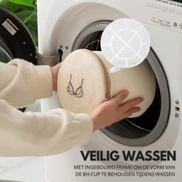 House of Husk Waszakken - Wasnetten - Set van 6 - Bescherm je Wasgoed en Wasmachine - Beige — thumbnail 2