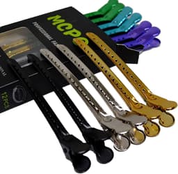 12x Professionele Haar Clips voor Knippen en Stylen - Verdeelclips & Alligator Klemmen in 6 Kleuren — thumbnail 1
