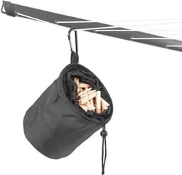 Was-knijperzak voor 150-200 knijpers – Organizer voor binnen en buiten, zwart — thumbnail 2