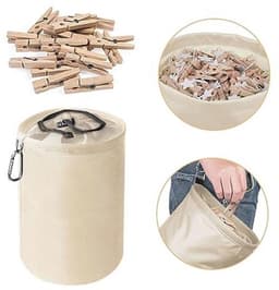 Grote Pennenbak met Lanyard en Karabijnhaak - Beige — thumbnail 5