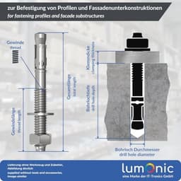 Zwaarlastanker M10 x 170 Verzinkt - Metalen Anker voor Doorsteekinstallaties — thumbnail 3