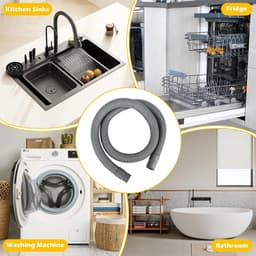 Universele Afvoerslang voor Wasmachine en Vaatwasser met Klemmen (1 Meter) — thumbnail 2