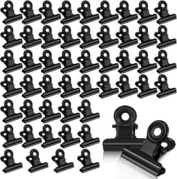 Kleine Bulldog Clips Zwart Metaal (50 stuks) - Sterke Briefklemmen — thumbnail 1
