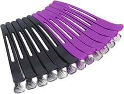 12 Professionele Haarclips voor Knippen en Stylen - Antislip Krokodillenclips met Siliconen Band — thumbnail 1