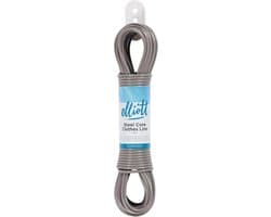 Sterke PVC gecoate waslijn van 15 meter - Weer- en roestbestendig, ideaal voor buiten