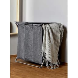 Wenko trio wasmand met deksel 118 liter - Grijs - Sorteervakken — thumbnail 5