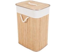 Wasmand Bamboe met Waszak - 64L - Naturel