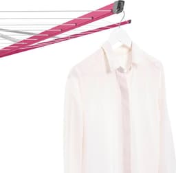 Brabantia Lift-O-Matic Droogmolen - met Metalen Grondanker, Beschermhoes, Wasknijpertasje en Wasknijpers - 50 m - Spring Pink — thumbnail 3