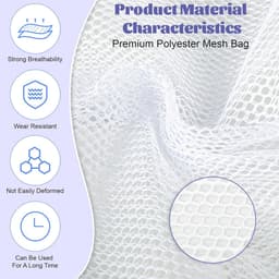 SnelShoppen - Pack van 6 Waszakken, 50 x 60 cm, 40 x 50 cm, 30 x 40 cm, Herbruikbare Wasnetten met Trekkoord, Ideaal voor Thuis, Reis, Hotel, Studente — thumbnail 3
