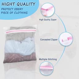 SnelShoppen - Waszakken Set van 3 Stuks, 30x40 cm, 40x50 cm, 50x60 cm, Duurzaam Polyester, Bescherming voor Gevoelige Kleding, Concealed Zip, Wasnet v — thumbnail 2