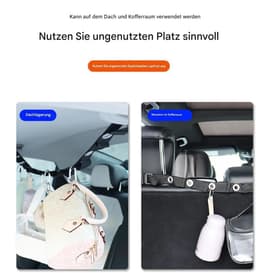 Droogtouw voor Auto - Reiswaslijn Kledinghanger - Auto Organiseren - Sterk Dragend Ontwerp - 1 meter - Zwart — thumbnail 5