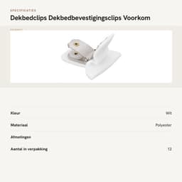 Dailygoods - Dekbedclips voor - Gewatteerde Troosterclips — thumbnail 4