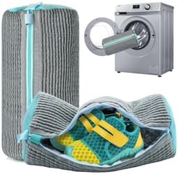 Dailygoods - Trainer Wasmachine Tas voor Kinderen, 5,9 * 8,6 inch Herbruikbare en Diepe Schone Schoen Waszak voor Sneakers of Andere Delicatessen - 2 Stuks (voor kinderen) — thumbnail 1