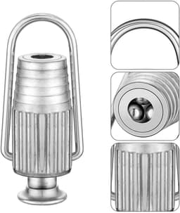 Dailygoods- Waslijnspanner Aluminium - Katrol - Waslijnbevestigingsgereedschap - Duurzaam - Voor binnen/buiten - Afmetingen 8x3,5x3 cm - Waslijn — thumbnail 2