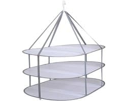 Wasnet Kleding Drogen - Droogmand Opvouwbaar - Gevoelige Stoffen Drogen - Meerlaags Ventilatie Net - 61 x 78 cm - Grijs