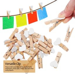 Dailygoods- Houten Wasknijpers Groot - 20 Stuks - Stevig - Mini Clips - Decoratie - Licht en Duurzaam - Afmetingen 3,80 x 2,00 x 1,80 cm — thumbnail 3