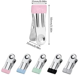 Dailygoods- Wasknijpers 50 Stuks - Roestvrij Stalen Klemmen - Antislip Metalen Wasknijpers - Kleine Klemmen voor Kleding - Corrosiebestendig - 2,5 × 5,5 cm — thumbnail 3
