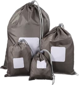 Draagtas, 4 stuks, waterdicht, nylon, met trekkoord, waterdichte tas voor buitenactiviteiten, in verschillende maten olijfgroen — thumbnail 1