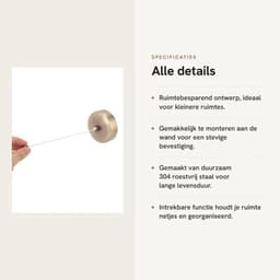 Dailygoods- Waslijn Intrekbaar - Telescopisch Wandgemonteerd tot 2,8 m — thumbnail 4