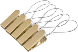 Kledingknijpers Set - Wasknijpers Duurzaam - Kleding Drogen - Sterke Grip - 5 Stuks - Goud — thumbnail 1