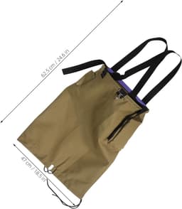 Canvas Tuinschort - Plukzak Schort - Fruit Plukken - Stalen Ring - 62.5 x 47 cm - Khaki — thumbnail 5