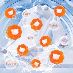 SnelShoppen - Huisdierenhaarverwijderaar Wasmachine - 8 Stuks Herbruikbare Pluisballen - Effectieve Dierenhaarverwijderaar voor Kleding - Vermindert R — thumbnail 4