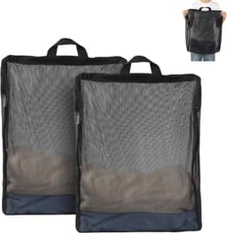 SnelShoppen - Set van 2 Wasnetten, Groot 40 x 50 cm, Vouwbare Wasmanden, Waszakken voor Wasmachine met Rits, Waszak voor Reizen, voor Gevoelige Kledin — thumbnail 1