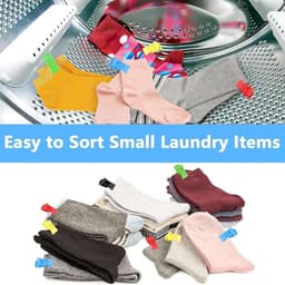 Sokkenclips voor wasmachines en drogers, een set van 60 gekleurde sokkenclips, antislip sokkenclips met haakjes. — thumbnail 3