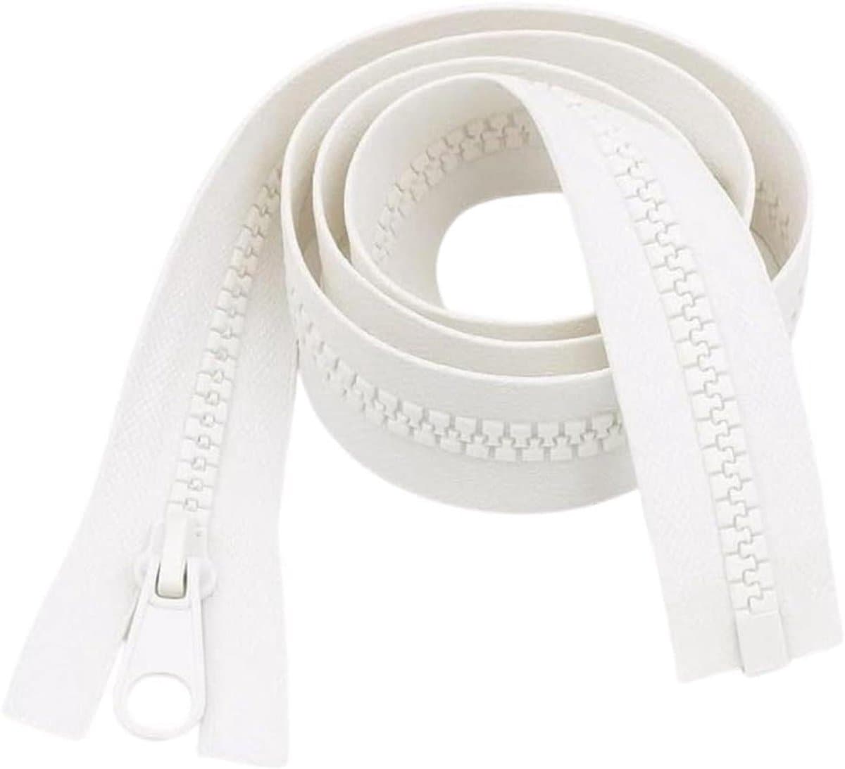 Dikke Rits - Scheidingsrits Kunststof - Handgemaakte Tassen - Sterke #5 Tanden - 15 cm - Wit — afbeelding 1