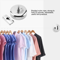 Dailygoods- Droogrek Uittrekbaar - Roestvrij Staal - Wanddroogrek - Ruimtebesparend - Eenvoudig te Installeren - Voor Binnen/Buiten - Wandrek — thumbnail 5