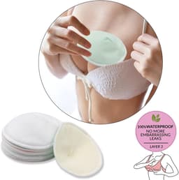 Dailygoods - 8 Wasbare Borstvoeding Tepel Pads met Natte Tas en Waszak — thumbnail 5